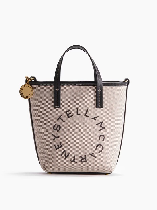 Stella McCartney Handbags - H&M Stella McCartney Beige Logo Canvas Mini Tote